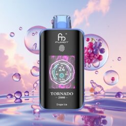 Fumot Tornado 25000 Puffs Druif Ijs HD Scherm 700mAh 20ml Type-C