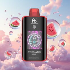 Fumot Tornado 25000 Puffs Watermeloen IJs HD Scherm 700mAh 20ml Type-C