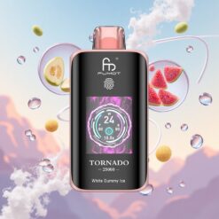 Fumot Tornado 25000 Puffs Witte Gummy Ijs 20ml 700mAh Type-C Oplaadbaar
